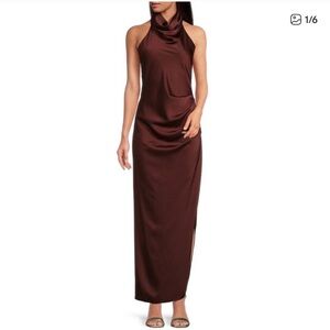 Gianni Bini Elegant Burgundy/Brown Dress